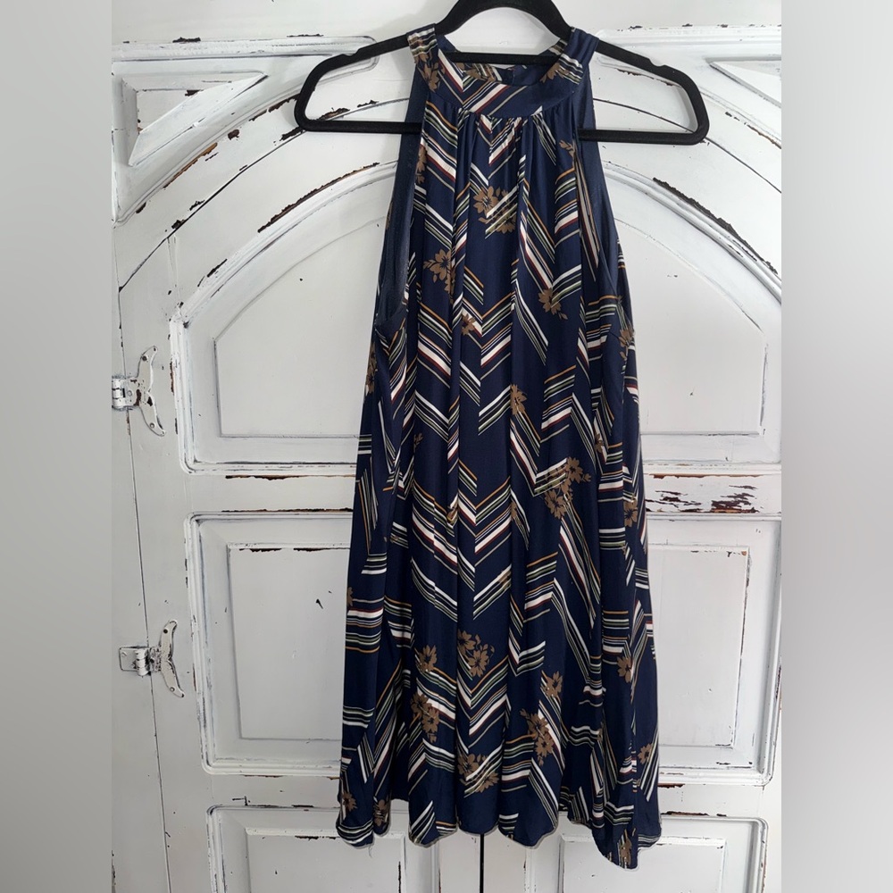 Entro Navy Halter Mini Dress